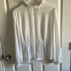 Sheer White Blouse